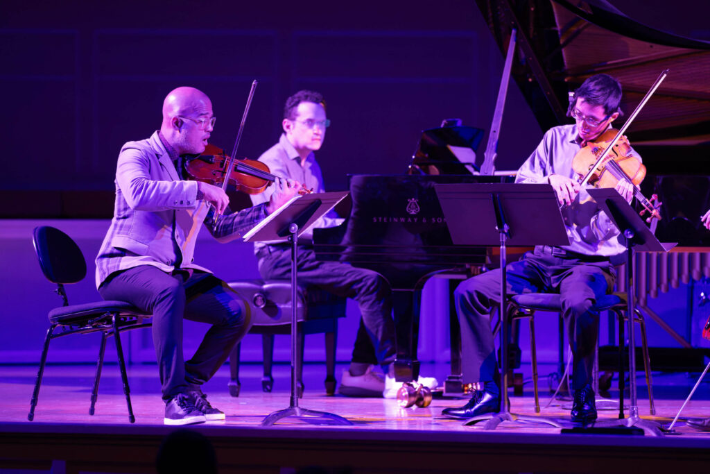 Daniel Bernard Roumain with musicians from the Chicago Symphony Orchestra